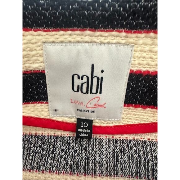 CABI Love Carol Collection #5094 Womens Size 10 Striped Cruise Jacket Nautical - Picture 8 of 8